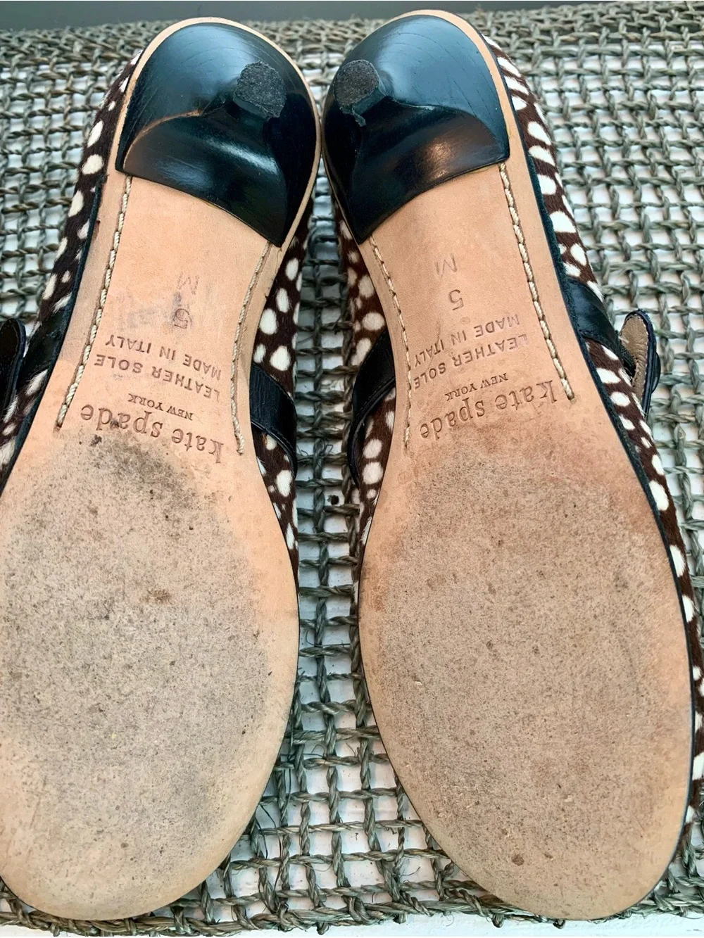 kate spade New York Spotted Calf Hair Mary Jane Heels